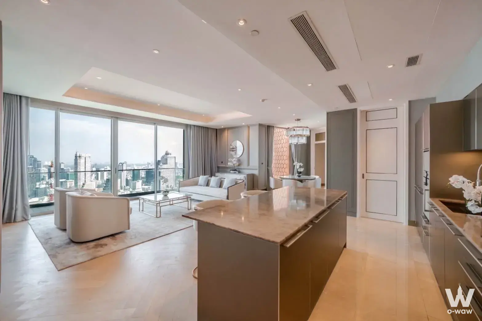 Condo with 3 bedrooms for rent at The Residences at Mandarin Oriental Bangkok — photo 1 of 5