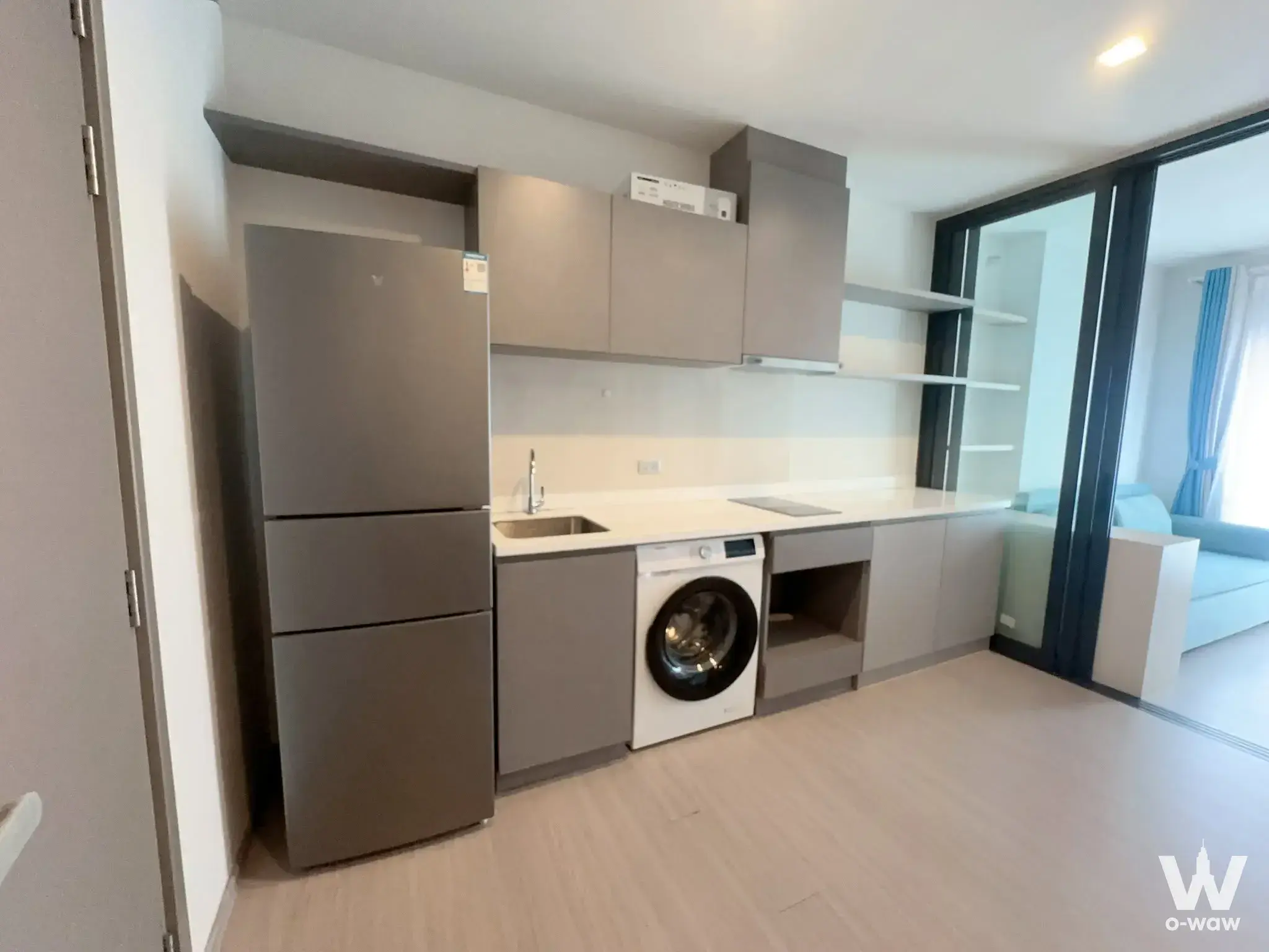 Near MRT Rama 9 Station, approximately 300-400 meters away