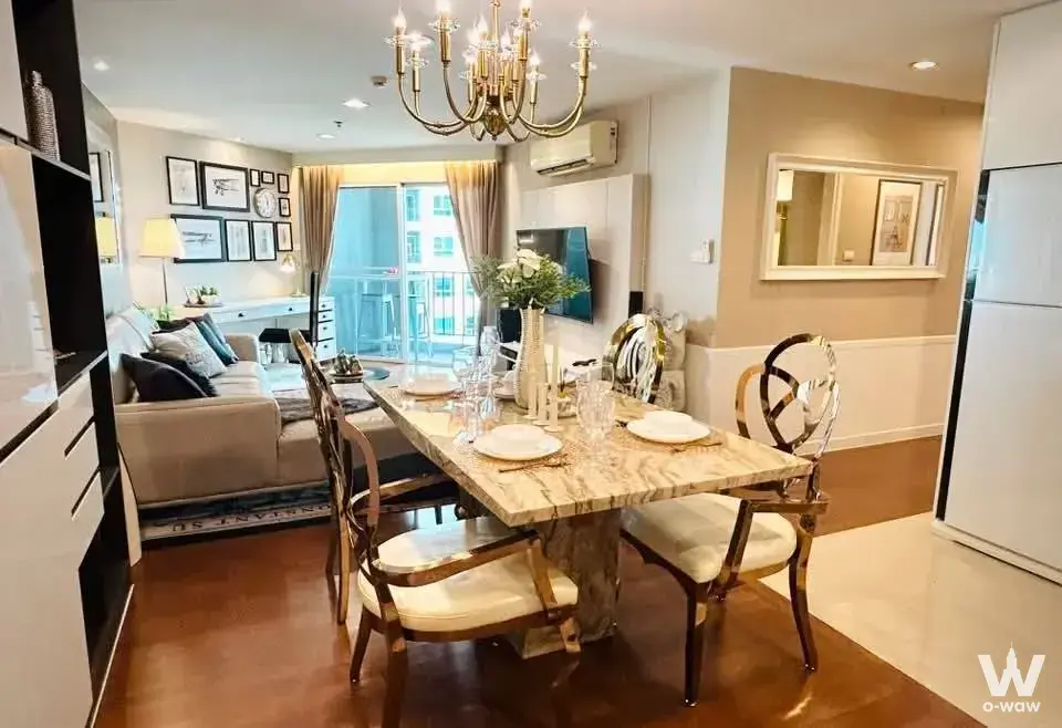 Condo with 3 bedrooms for rent at Belle Grand Rama 9 — photo 2 of 7