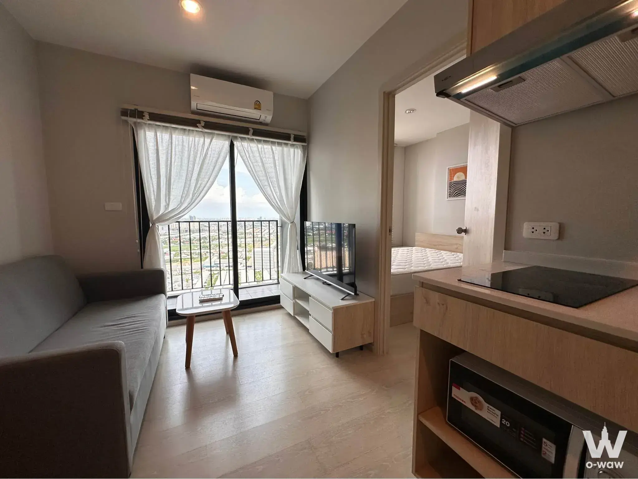 1-bed other for rent in NUE Noble Srinakarin Lasalle studio with balcony and kitchenette