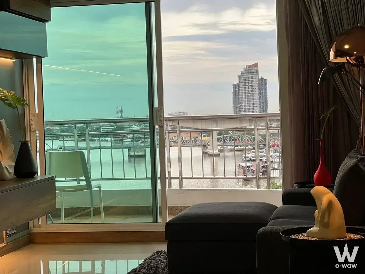 Condo with 2 bedrooms for rent at Supalai River Resort — photo 2 of 4