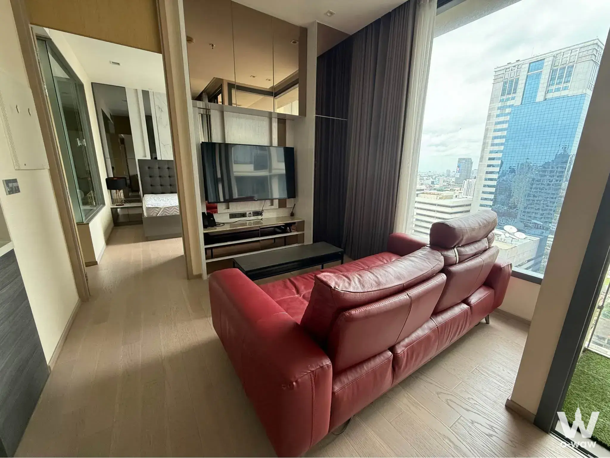 Condo with 2 bedrooms for rent at THE ESSE ASOKE — photo 1 of 5