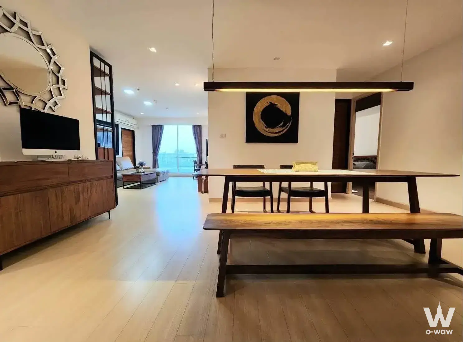 Condo with 3 bedrooms for rent at Supalai Prima Riva — photo 3 of 5