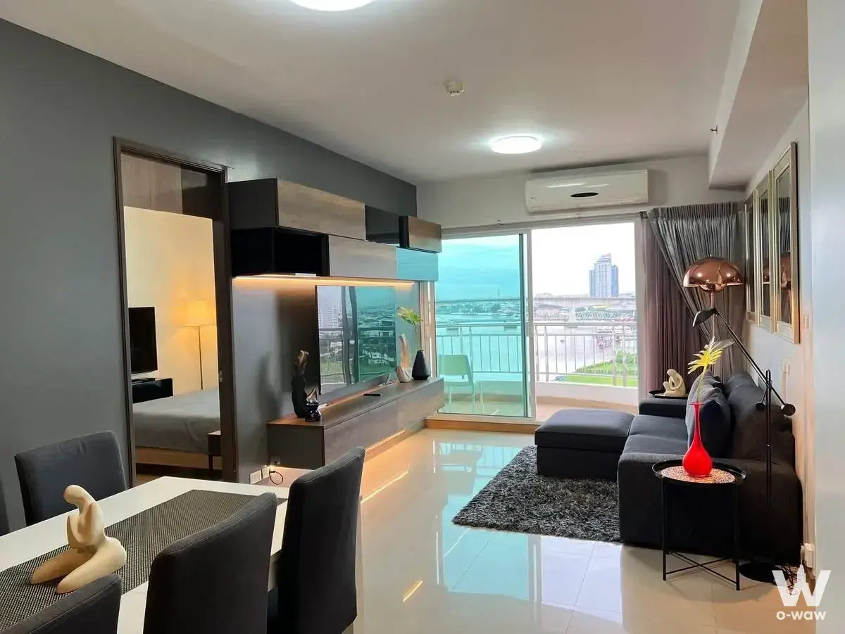Condo with 2 bedrooms for rent at Supalai River Resort — photo 1 of 4