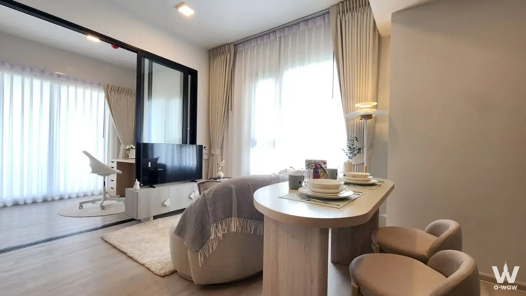 Condo with 1 bedroom for rent at COBE Ratchada-Rama 9 — photo 5 of 5