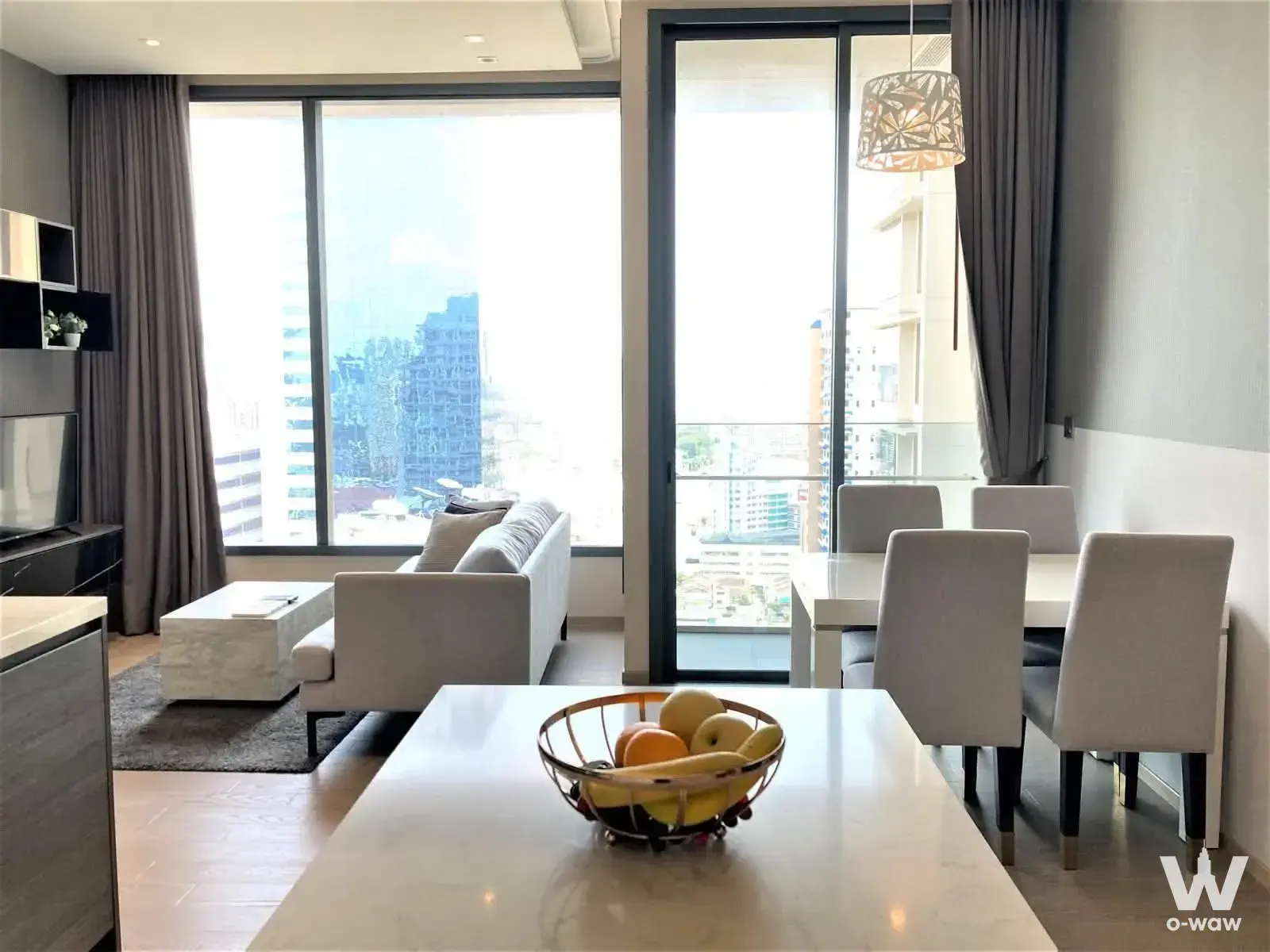 Condo with 2 bedrooms for rent at THE ESSE ASOKE — photo 1 of 5